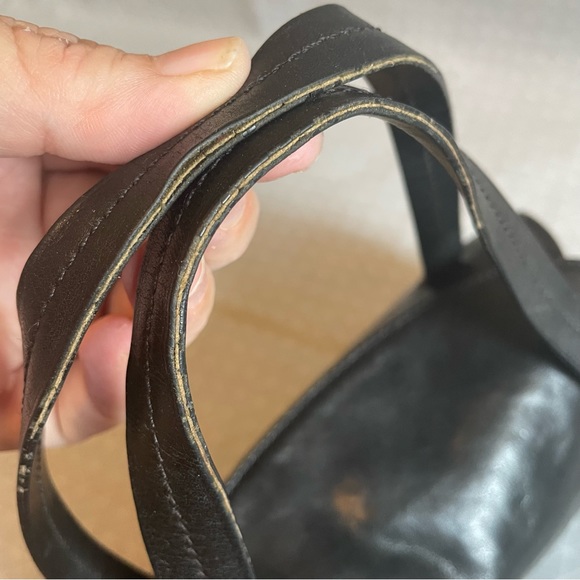 Monsac Vintage Leather Mini Satchel Handbag in Black - Picture 6 of 9